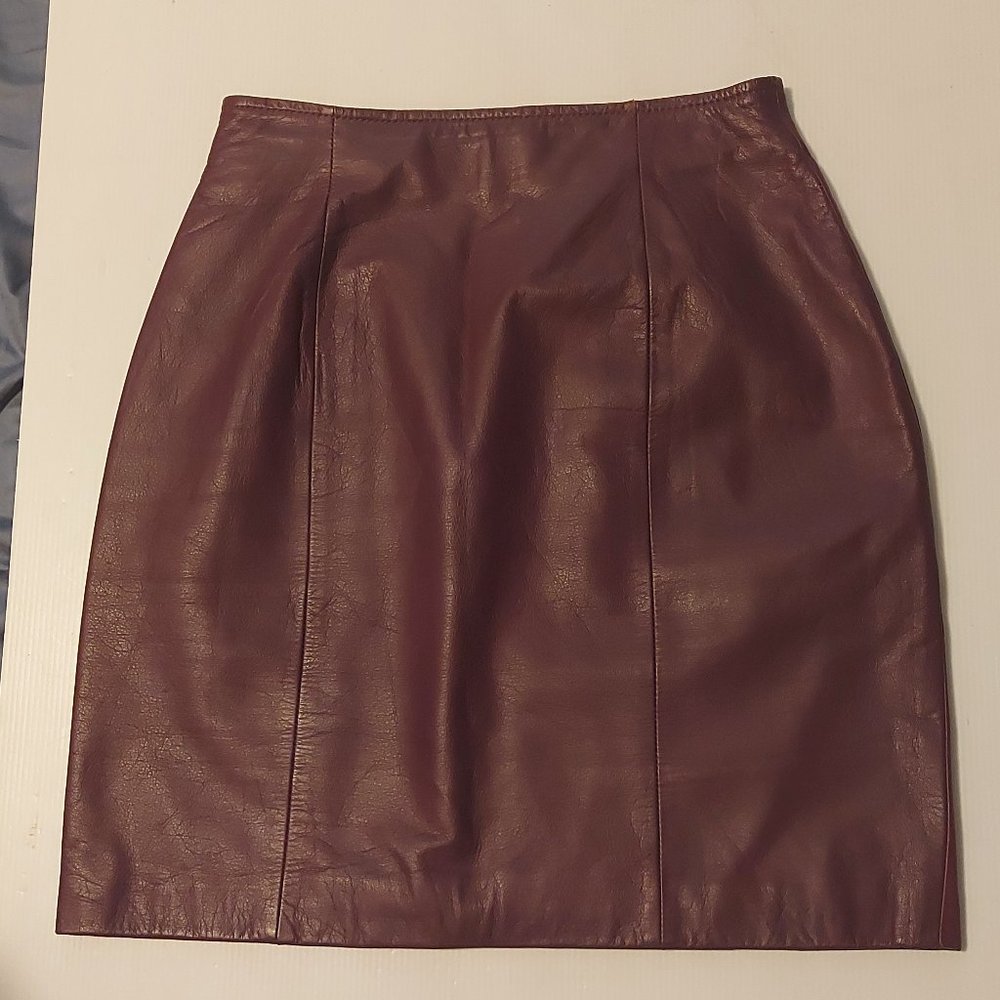 Genuine Leather mini skirt